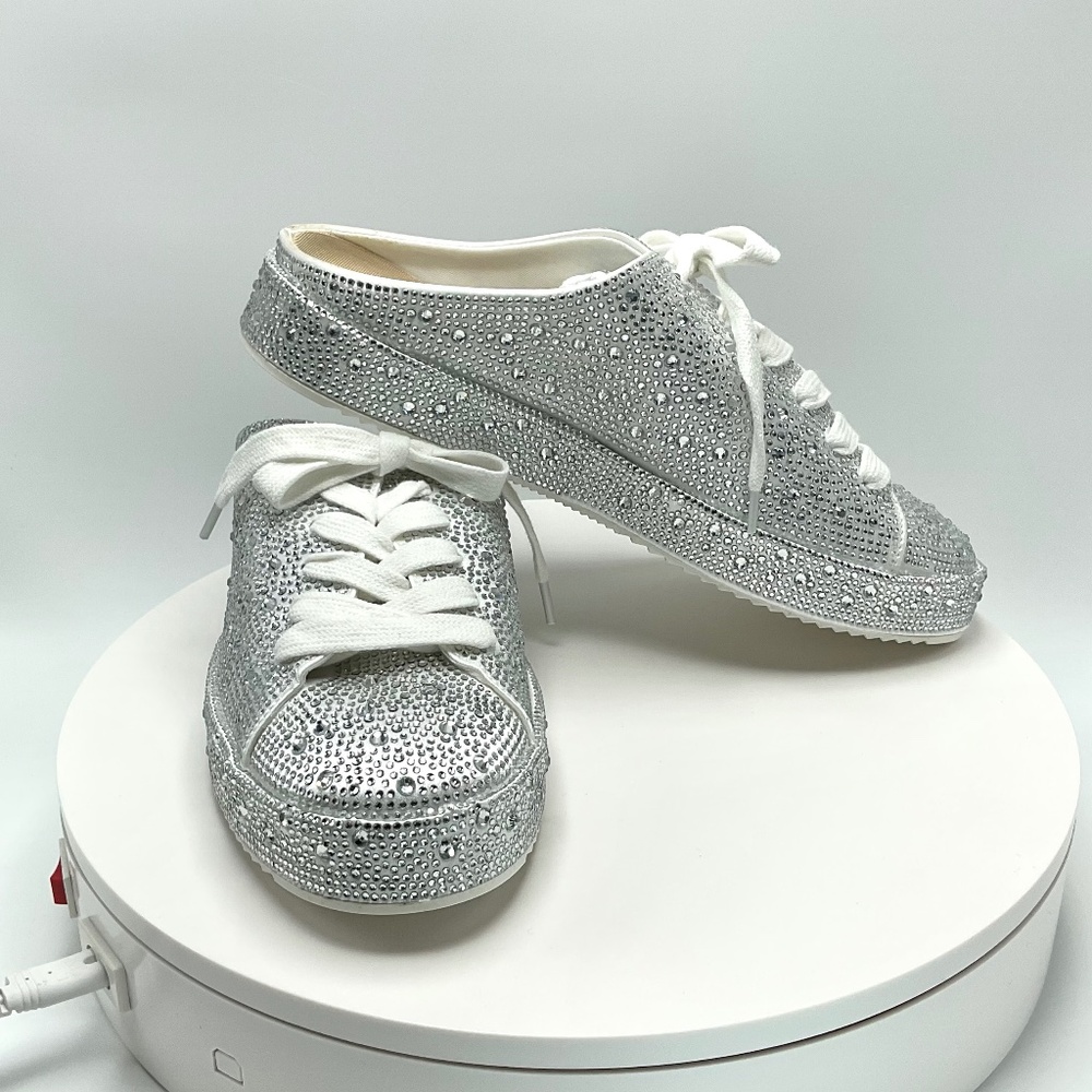 Macy’s signature INC brand LARISSA RHINESTONE MULE SNEAKERS. NWOT